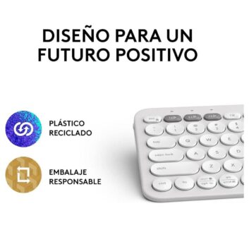 Teclado Inalámbrico Logitech Plebbe 2 K380 Blanco - Imagen 8